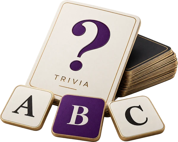 Trivia question and answer cards
